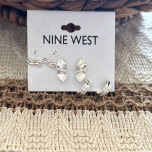 Nine West Silver Earrings Set